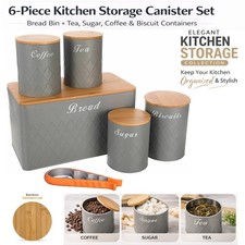 6Pcs Kitchen Storage Tins