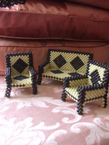Vintage beaded dolls house - dolls,