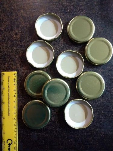 Gold jam jar lids 45mm - jam,