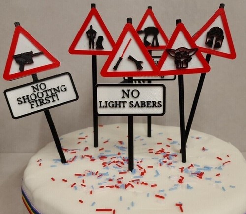 Birthday cake topper signs - birthday,