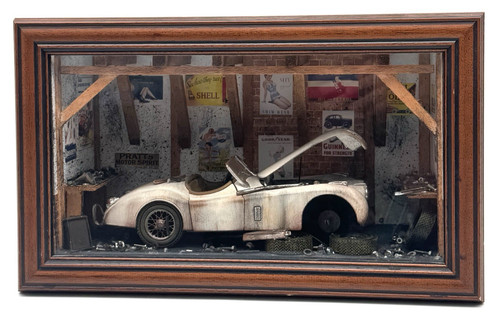 Classic car art jaguar xk120 - jaguar,