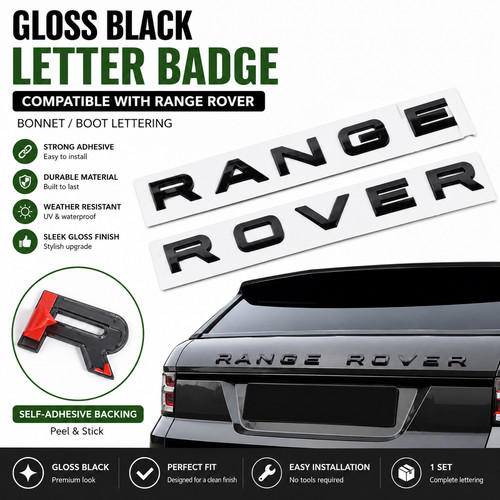 Gloss black bonnet boot - gloss, letter