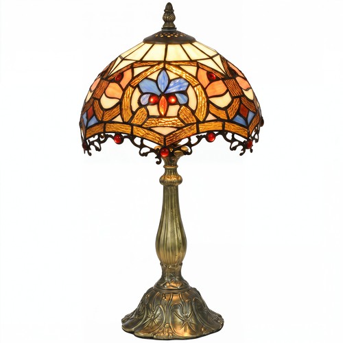 Homcom antique table - homcom, lamp,