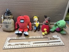 Keyrings plush vintage rare large five Off. Aprox 10cm. Mixed Collection