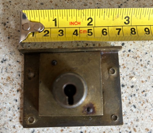 Antique brass lock key - lock., no