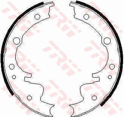 Trw rear brake - shoes, ldv