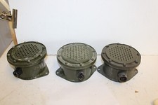 3 x Military Speakers  5965-99-901-4230 army - 13.5cm dia x 8cm high