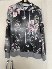 Tilletts Grey Mix Floral Hoodie Fits Size 16