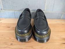 Dr Martens Penton Quad DS Platform Black Leather Loafers Shoes Size 10 UK