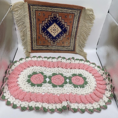 Hand crochet rose oval - crochet, 3d