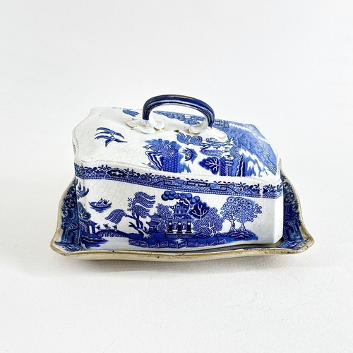 Antique crownware butter dish - antique,