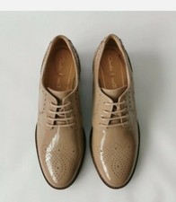 Clarks Netley Rose Ladies Praline Patent Leather Shoes Uk Size 8 D EUR 42.