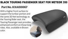 "BLACK TOURING PASSENGER SEAT"