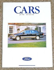 1989 FORD CARS Brochure inc Fiesta Escort XR3i Orion 1600E Sierra XR4x4 Granada