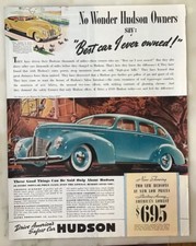 1939 magazine ad for Hudson -