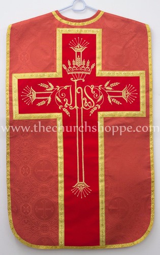 New red roman chasuble - new,