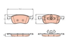 GDB2261 TRW Brake Pad Set