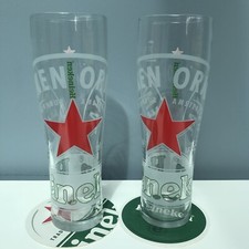 2 x Heineken  Pint Glasses