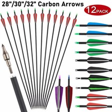 12Pcs 28/30/32" Carbon Arrows