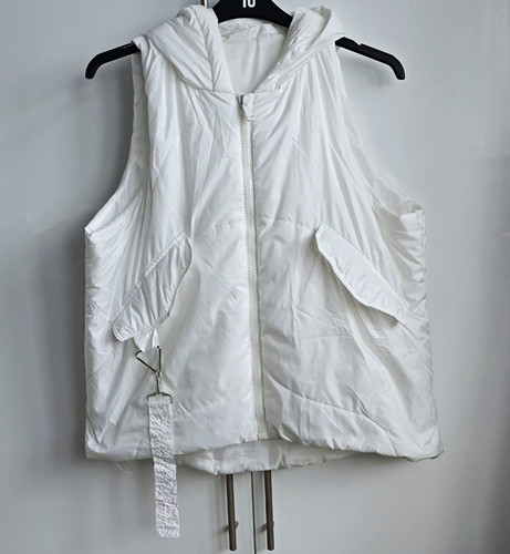 Megi white hooded zip - megi, padded