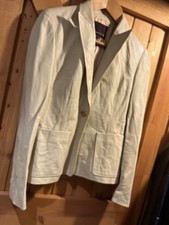 **TODAY ONLY £35** MULBERRY BEAUTIFULLY CUT, QUALITY WHITE /CREAM LEATHER JACKET