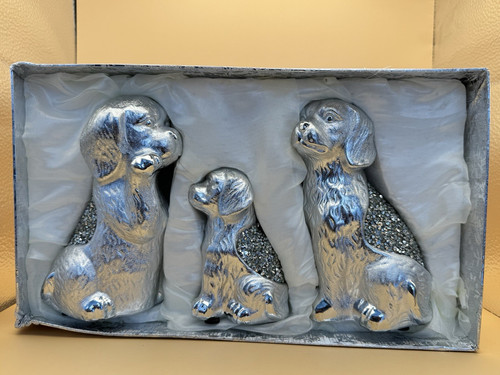 Set silver black dog - silver, &