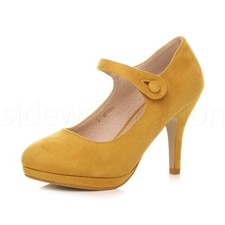 WOMENS LADIES MID HIGH HEEL