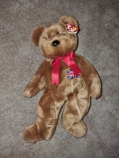 Ty Beanie Buddies " BRITANNIA  "1999 Vintage Collectable Bear VGC With Tags UK 