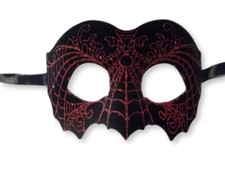 Black Red Suede Leather Laser