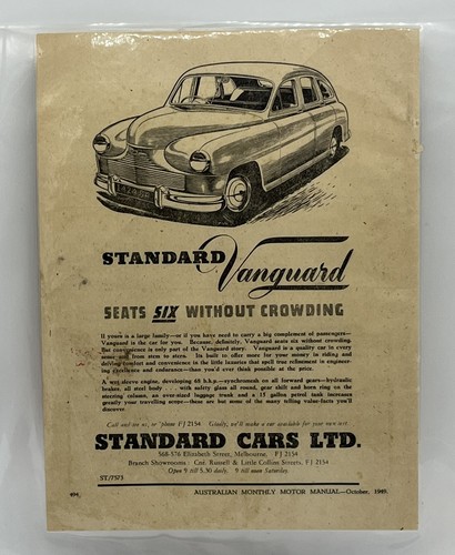 Standard vanguard car original - standard,