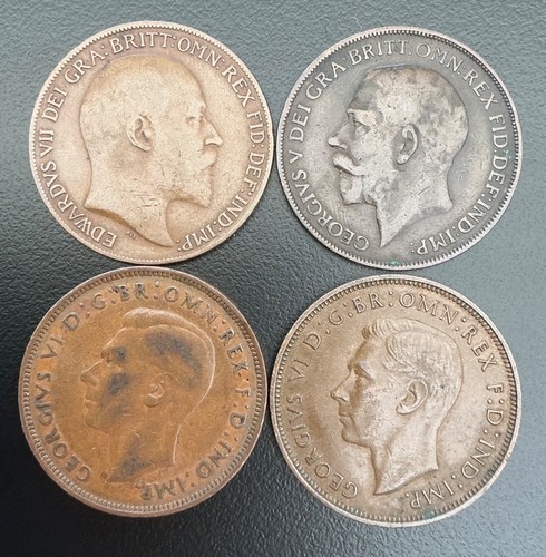 Selection old pennies - selection,