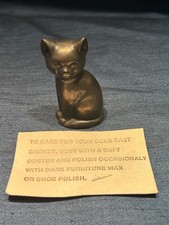 Cold cast bronze cat figurine