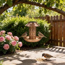 Solar Bird Feeder Outdoors