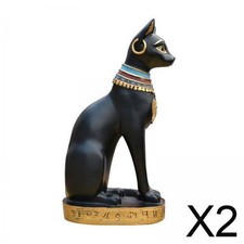 2x Resin Cat Figurine From