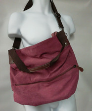 Large canvas cross body bag
