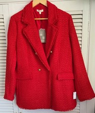 New Monsoon Red Boucle Blazer