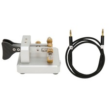 Silver Morse Code Key Double