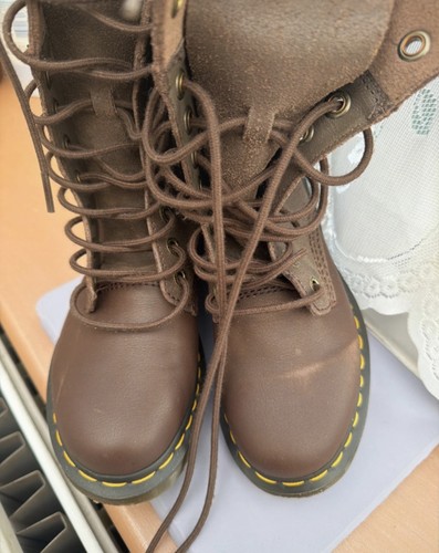 Martens brown suede - suede, &