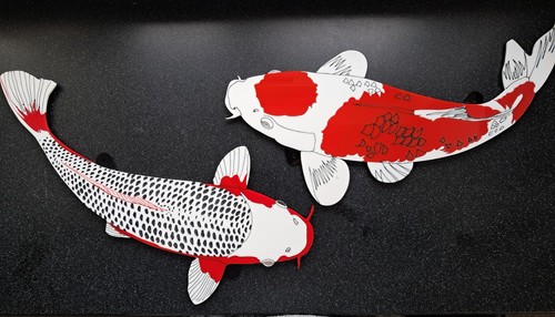 Japanese koi cut - japanese, made