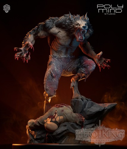 Werewolf statue resin kit - 1/6,