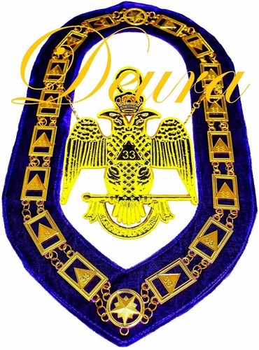 Masonic collar 33rd degree - collar,
