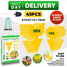 41Pcs Yellow Fly Sticky Insect