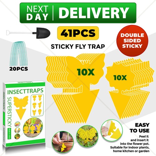 41pcs yellow fly sticky insect - 41pcs,