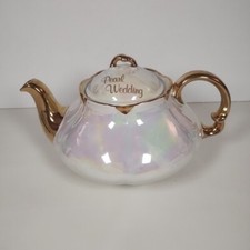 Pearl Wedding Teapot - Ellgreave - Wood & Sons England - Genuine Ironstone
