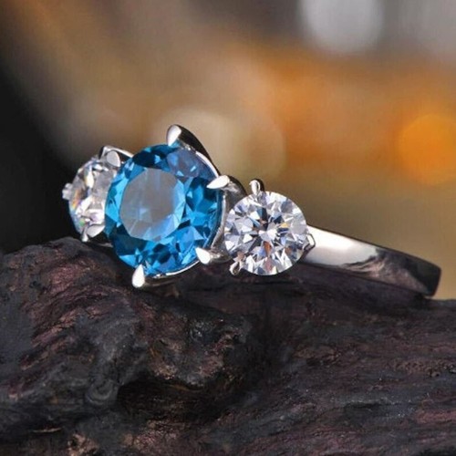 Round cut blue sapphire - round,