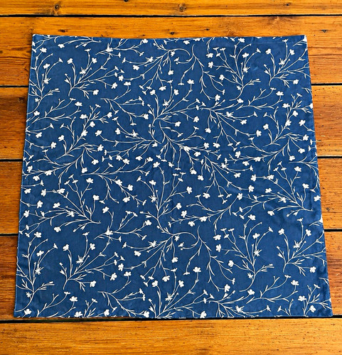 Zara home blue floral cotton - zara,