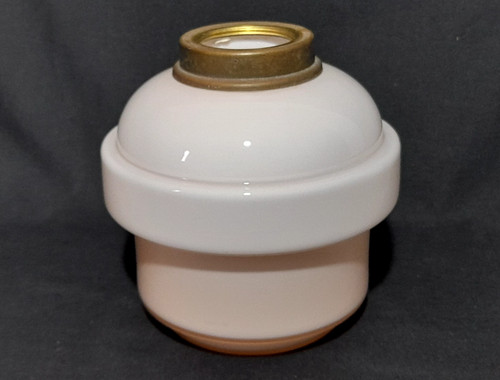 Small vintage pink glass oil - small,