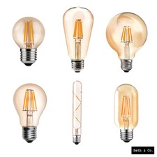 Vintage LED Bulb E27 E14 Filament Warm Light Antique Retro Edison Decor A+ Amber
