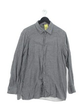 MUJI Men's Shirt M Grey 100%