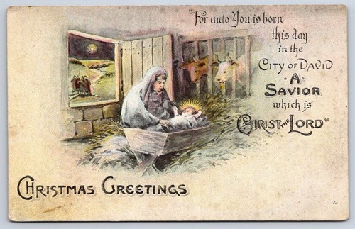 Antique religious christmas - antique,
